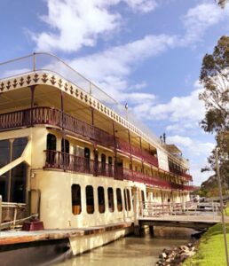 Historic paddlewheeler on the Murray River, Australia